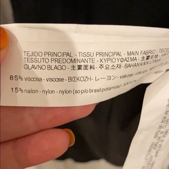 Zara Basics Black Dress with Ruffle Women’s Size M - Picture 5 of 6